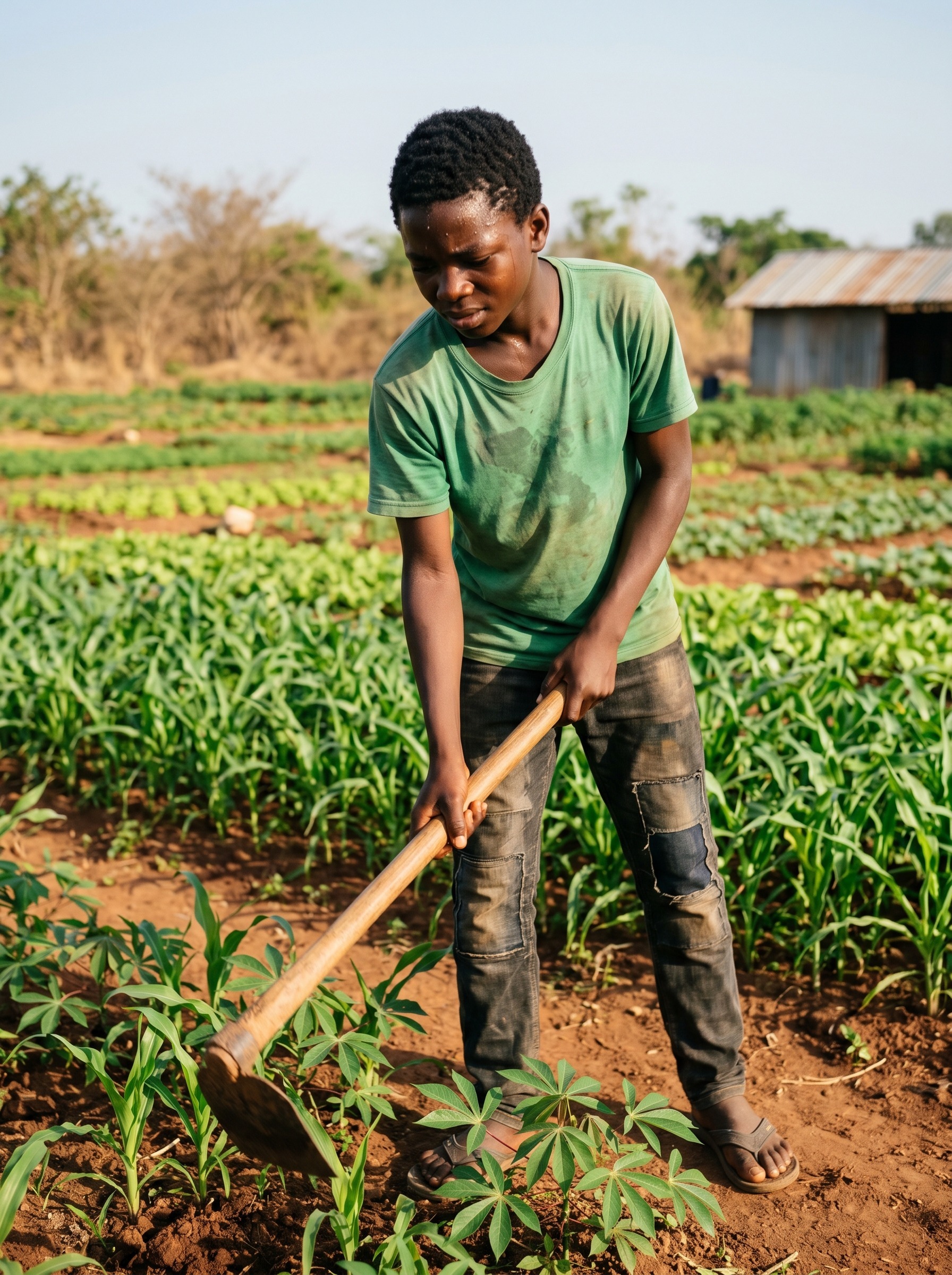 Teenager at the farm