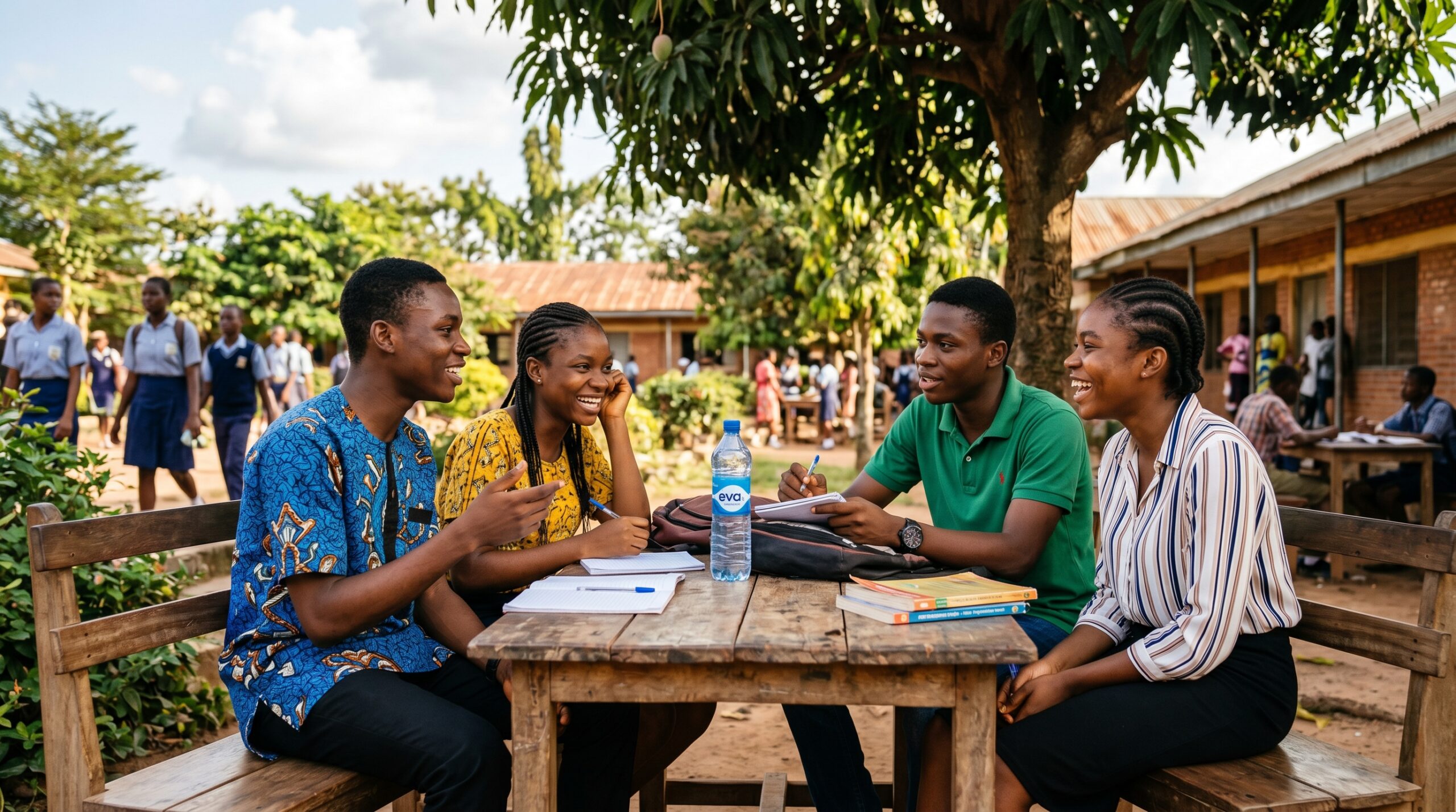 nigerian teens discussing together, in 202604301305