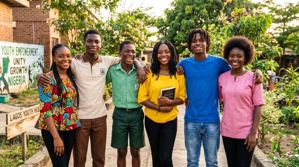 A diverse group of Nigerians